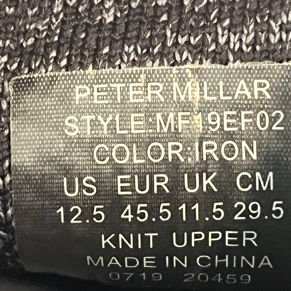 Peter Millar Hyperlight Glide Sneakers Men's 12.5 Iron Knit MF19EF02 - Picture 11 of 12